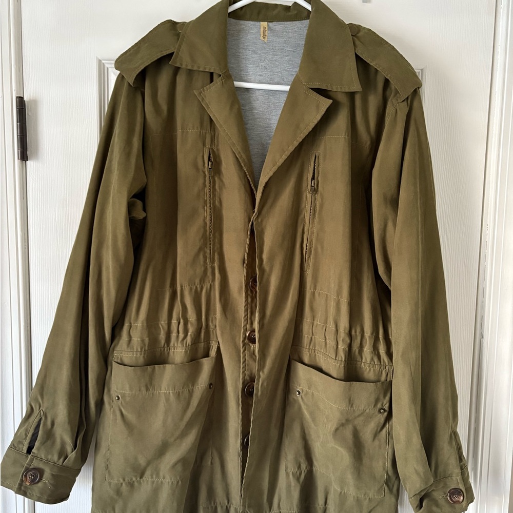 Olive Green Military Style Jacket